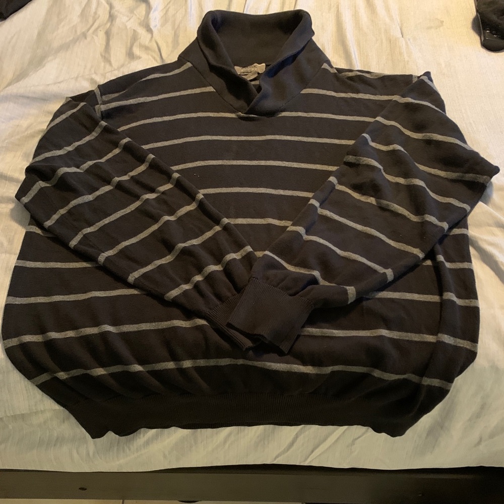 Black and grey striped sweater